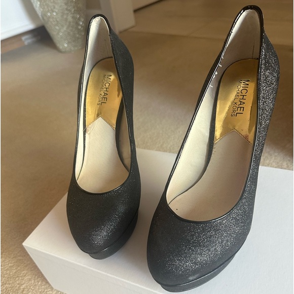 Michael Kors Black Sparkle Platform Pump - Picture 2 of 2
